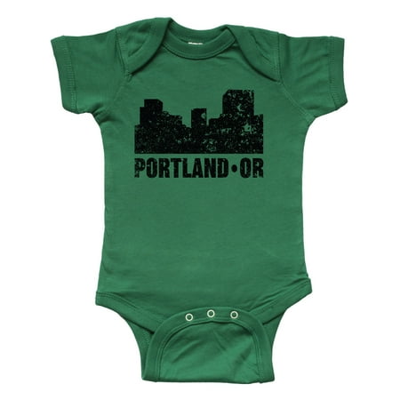 

Inktastic Portland Oregon City Skyline with Grunge Gift Baby Boy or Baby Girl Bodysuit