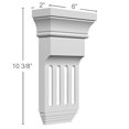 thumbnail image 4 of Ekena Millwork BKT06X10X02ED 6-Inch W x 2-Inch D x 10 3/8-Inch H Edwards Bracket, 4 of 4