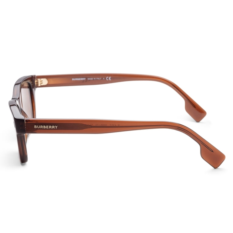 Burberry POLARIZED Brown 53mm Sunglasses Burberry BE 4357 Plastic Unisex Rectangle Sunglasses Brown  main image 3