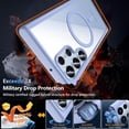 thumbnail image 4 of for Samsung Galaxy S22 Ultra Case Magnetic, Galaxy S22 Ultra Phone Case Compatible with Magsafe, Clear Hard Back Shockproof Magnetic Cover Case for Samsung S22 Ultra 6.8 Inch, Light Blue, 4 of 18