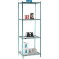 thumbnail image 2 of Nexel 4 Shelf Poly-Green Wire Shelving Unit Starter 30""W x 21""D x 86""H, 2 of 3