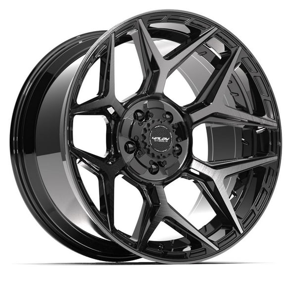 4PLAY Wheels 4P06 20 Inch Rim Fits 5x127 & 5x139.7 20x10 Gloss Black Brushed with Tinted Clear (1)