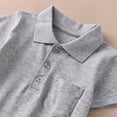 thumbnail image 5 of Maqroz Boys Short Sleeve Shirts Collared Tops Kids Casual Tees Front Button Placket Chest Pocket Athletic Golf Tennis Clothing Everyday Playwear Size 1-15 Years, 5 of 6