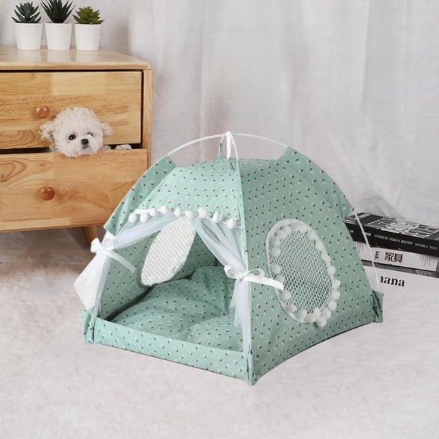 Carpa Cama para Mascotas Selena con Encaje y Malla Transpirable para Gatos y Perros (M)