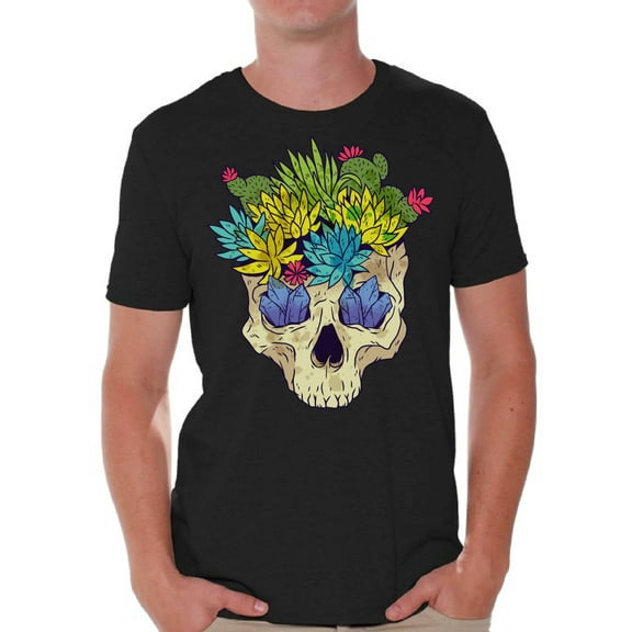 Awkward Styles Skull T-Shirt Cactus Shirts for Men