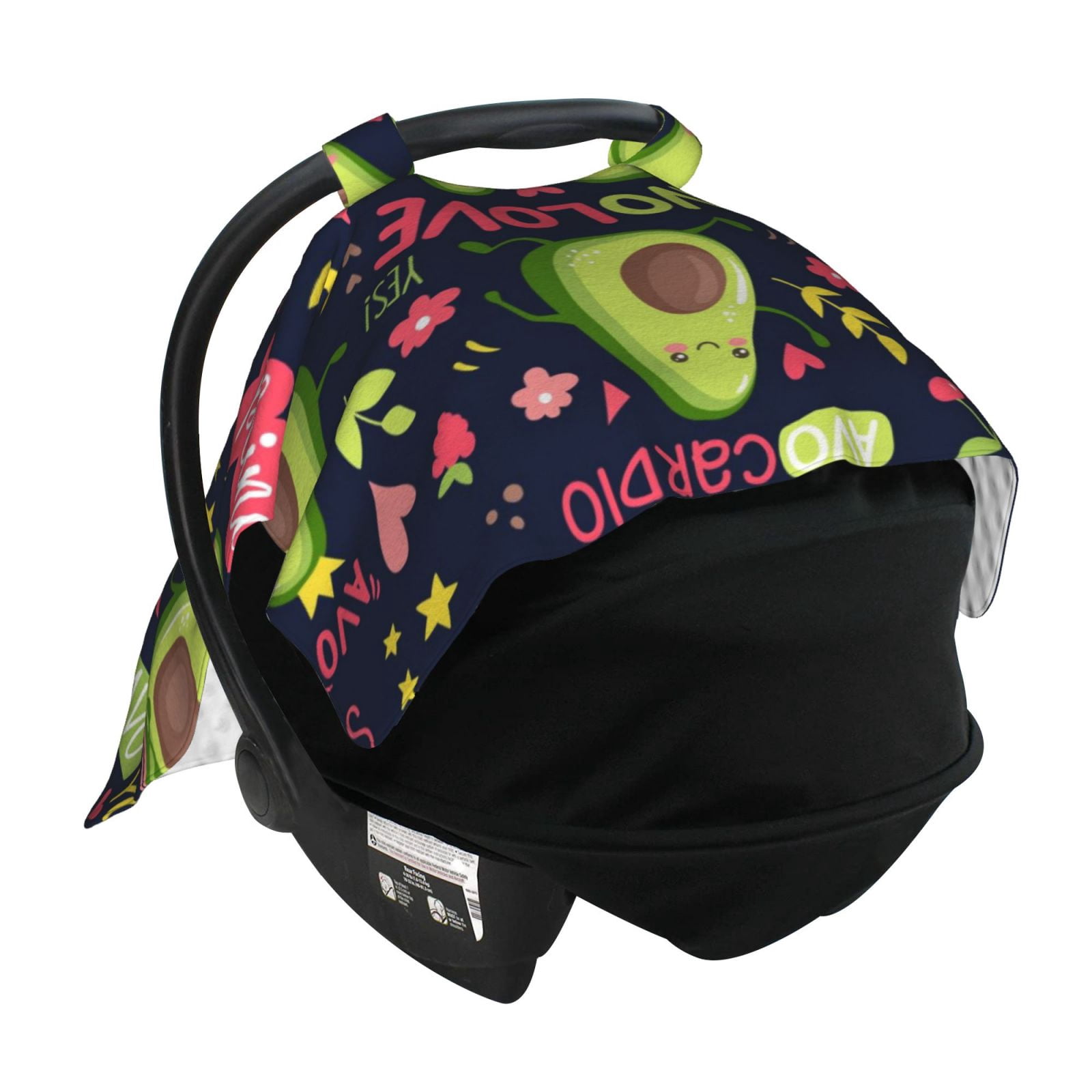 Car Seat Cover Baby - Avocado Love Breathable Infant Car Seat Cover for Baby Carseat, Lightweight Comfort Baby Essentials Must Haves Newborn Stuff for Girl Boy
