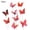 Red, variant on 10 Pack Double-Layer Artificial Butterfly Stakes Red Garden Decor Stakes for Outdoor Patio Yard Potted Plant Decoration 11.42in x 3.15in