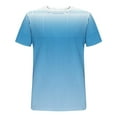 thumbnail image 5 of Tops para hombre, blusas y camisas de manga corta con cuello redondo para hombre, camiseta deportiva informal con estampado degradado a la moda para hombre, blusa de poliéster de manga corta con cuell, 5 of 5