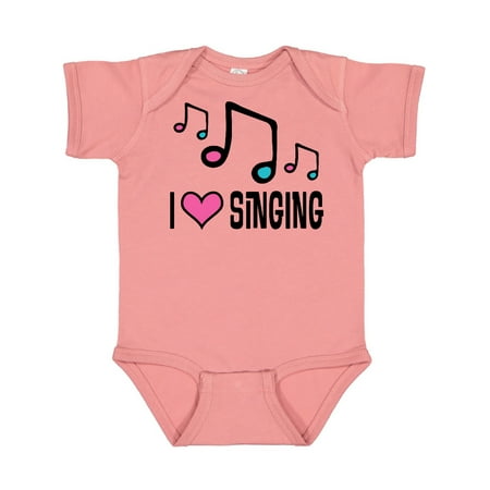 

Inktastic Choir Singer Music I Love Singing Gift Baby Girl Bodysuit
