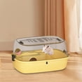 thumbnail image 1 of Jaula grande para hámster Habitat con apertura portátil con botella de agua jaula para animales pequeños jaula acrílica para ratas animales p Modelo básico amarillo, 1 of 10