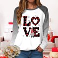 thumbnail image 5 of HCNTES Womens Girls Valentines Day Long Sleeve Love Heart Print Top Sweatshirt Spring Casual Round Neck T-Shirt Fashion Comfortable Leisure Pullover(A-Dark Gray,S), 5 of 9