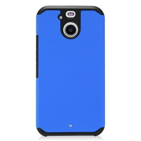 Cover 10 Bolt - Insten Rubberized Hybrid Dual Layer Hard Plastic/Silicone Cover Protective Case For HTC 10 EVO / Bolt - Blue/Black