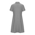 thumbnail image 4 of OJSFQUFP Girls Comfortable and Breathable Summer Dress Fashionable and Casual Solid Color Short Sleeved Dress, 4 of 6