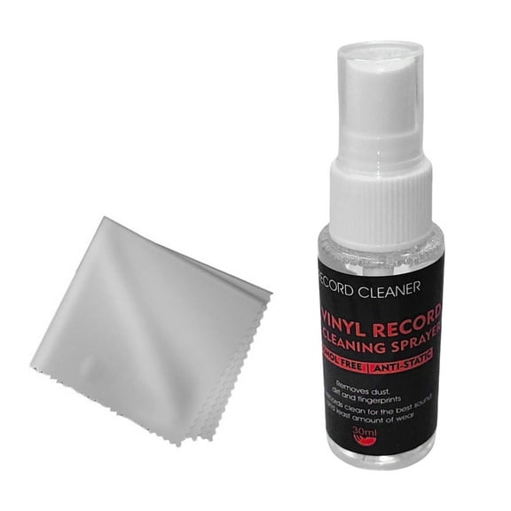Yammee Professional Vinyls Record Cleaner Set 30ml Liquid and Microfiber Towel Pad