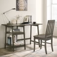 thumbnail image 6 of Furniture of America Acres Wood 2pc Writing Desk and Chair Set, Gray, 6 of 7
