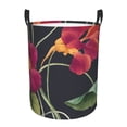 thumbnail image 1 of XMXT Collapsible Laundry Basket, Realistic Watercolor Flowers Waterproof Polyester Laundry Hamper, 40L, 1 of 8