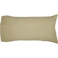 thumbnail image 2 of Farmhouse Khaki Tan Striped Cotton Prairie Winds Bedding Ticking Stripe King Pillow Case Set of 2, 2 of 4