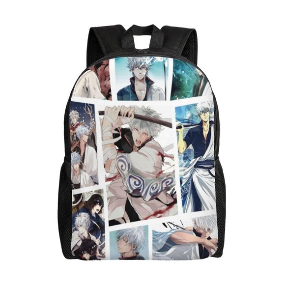 Sakata Gintoki Anime Backpack Cartoon Travel Bags 3D Printed Casual Daypacks