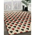 thumbnail image 2 of Ahgly Company Indoor Round Patterned Deep Peach Orange Area Rugs, 4' Round, 2 of 6