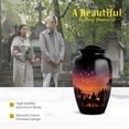 thumbnail image 3 of MUKTIVE Musician Memorial Urns for Adult Male, Black Funeral Urns for Human Ashes Adult Female 1 Large 4 Keepsake, Adult Cremation Urn for Mom & Dad, Burial Urn for Human Ashes, 10 & 3 Inch, 3 of 7
