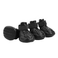 thumbnail image 2 of Dog Shoes, Dog Sandals for Hot Pavement, Non-Slip Waterproof Dog Booties for Winter Snowy Day and Summer, Adjustable Straps Easy-Clean Beach Outdoor Pet Boots Rugged Sole-4Pcs,Black,L, 2 of 6