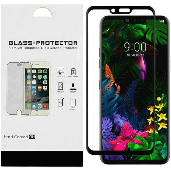 GSA Black edged Tempered Glass Screen Protector For LG G8 ThinQ - Clear/Black