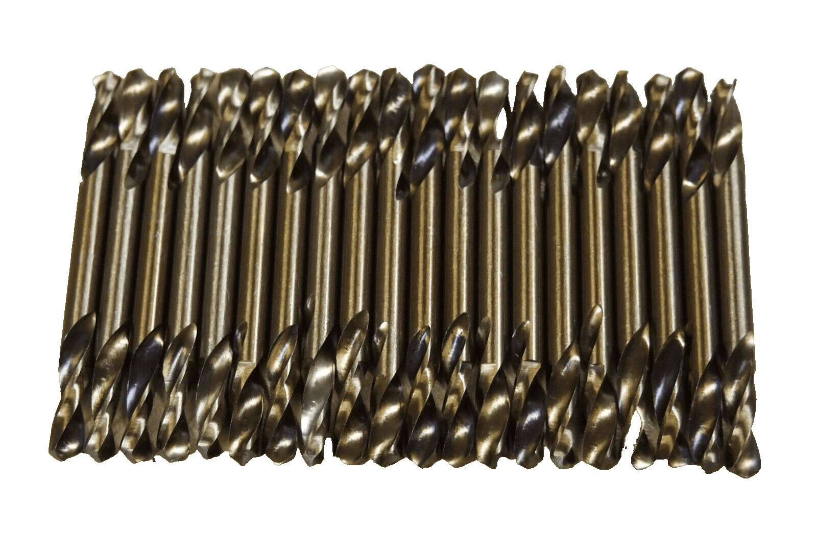 HOTECHE 100-Pack 3/16" Double End Drill Bits, Titanium Coated High Speed Steel, Full Grounded, 2-1/2" Length for Metal, Wood & Plastic