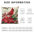thumbnail image 5 of YINGXI Christmas Throw Pillow Covers Floral Decorative Pillows for Sofa Couch Winter Holiday Decor 22x22in, 5 of 5