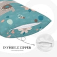 thumbnail image 5 of Naloa Teal Mama Llama Pillowcase, Throw Pillowcase, Wrinkle-Free, Stain-Resistant with Hidden Zipper for Bedroom Sofa - 14"x20", 5 of 9