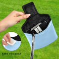 thumbnail image 4 of Haosy Light Sky Blue Golf Mallet Putter Cover Strong Magnetic Leather Golf Club Headcover Closure, 4 of 7