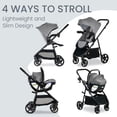 thumbnail image 2 of Britax Willow Brook Baby Travel System, Infant Car Seat and Stroller Combo with Aspen Base, ClickTight Technology, RightSize System and 4 Ways to Stroll, Graphite Glacier, 2 of 5