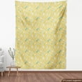 thumbnail image 3 of Ambesonne Yellow Chevron Fabric by the Yard Upholstery, Herringbone Art, 1 Yard, Pale Blue Mustard, 3 of 4