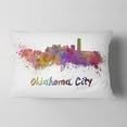thumbnail image 2 of Designart Oklahoma Skyline - Cityscape Throw Pillow - 12x20, 2 of 5