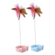 thumbnail image 2 of Juguete interactivo con forma de pluma para gato, con cascabel, de silicona, para el cuello, para mascotas 1 Uds rosa 1 Uds azul, 2 of 9