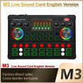 thumbnail image 1 of Reducción de ruido LED RGB Compatible con Bluetooth 5.0 Mezclador externo Tarjeta de sonido en vivo, 1 of 9