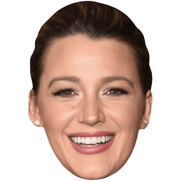 Blake Lively (Smile) Celebrity Mask, Flat Card Face, Fancy Dress Mask