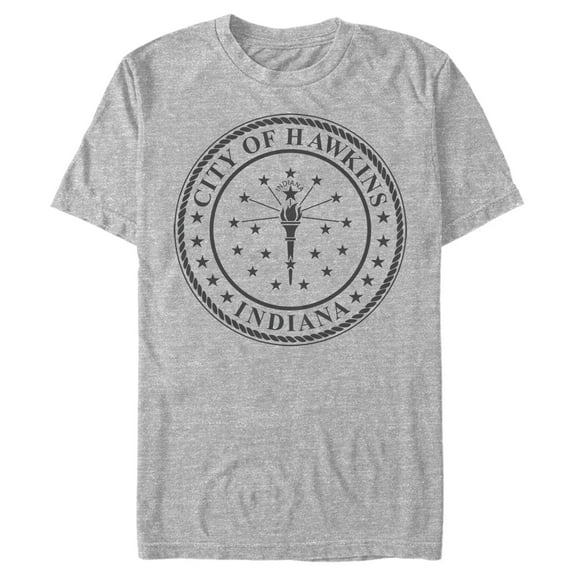 Netflix Men's Stranger Things City of Hawkins Crest Graphic T-Shirt