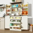 thumbnail image 4 of ANPOO 71''Tall Farmhouse Kitchen Pantry Cabinet, 7 Layers Storage Cabinet, 3 Drawers, 6 Hanging Shelves, Adjustable Shelves, Versatile Large Rustic Cabinet for Kitchen, Dining Room, Living Room, 4 of 8
