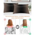 thumbnail image 4 of Brown Black Ombre Satin Pillowcase for Hair and Skin with Zipper, Soft Breathable Cooling Silk Pillow Cases, Modern Gradient Abstract Art Throw Pillow Covers King Size 20"x36" Set of 2, 4 of 6