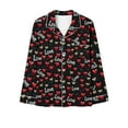 thumbnail image 5 of Levmjia Womens Pajama Set Casual Fashion Long Sleeve Valentine Printed Sleepwear 2 Piece Pajamas Cozy Winter Nightwear Soft Warm Daily Wear, 5 of 8