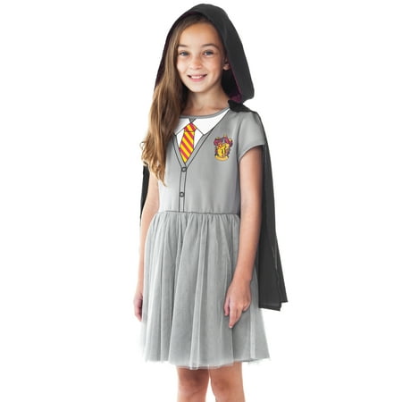 girls harry potter gryffindor costume dress w cape halloween cosplay