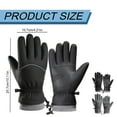 thumbnail image 3 of Winter Gloves Men, Winter Gloves Waterproof Insulated, Winter Waterproof Ski Gloves, Womens Gloves, Windproof Thermal Gloves for Men & Women, Black 4.2x10.1 Inch (1 Pair), 3 of 9