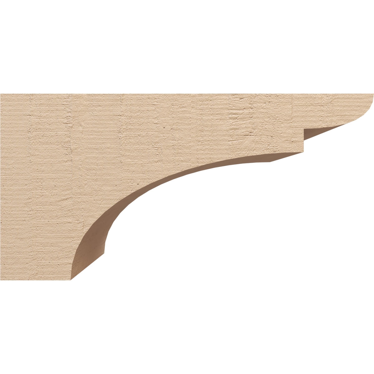 11"W x 22"D x 11"H Wide Yorktown Rough Cedar Woodgrain TimberThane Corbel, Primed Tan