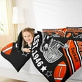 thumbnail image 4 of Manfei Rugby City Silhouette Full Size Comforter Sets,Sports Theme Bedding Comforter Set,Cleveland Bedding Sets For Teens,Ultra Soft Bedroom Decor Reversible,3-Piece, 4 of 8