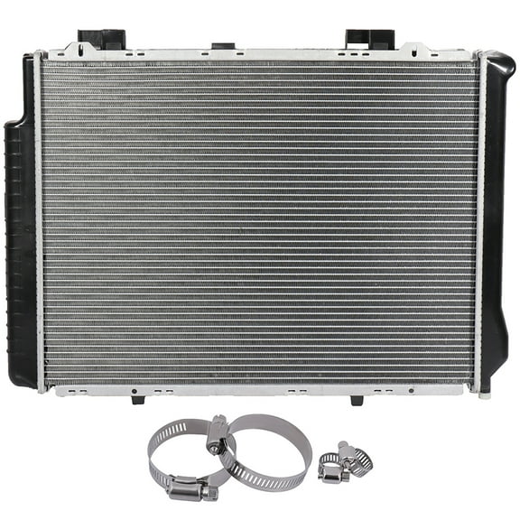 Replacement for 1998 1999 2000 2001 2002 2003 for Mercedes-Benz E320 Wagon Base CCIYU Plastic Aluminum Radiator and Oil Hose Clamps