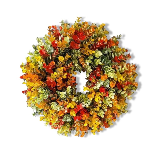 Worallymy Corona de Navidad, Corona de decoración de Puerta Frontal Guirnalda de Invierno Guirnalda Artificial para Fiesta en casa Exterior Interior Worallymy JD735800294