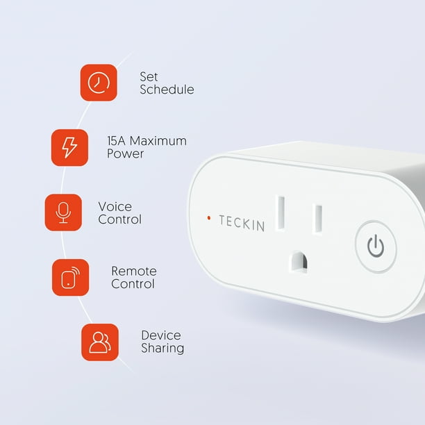 Teckin Smart Plug, Smart Home WiFi Outlet, Works with Siri, Alexa