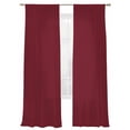 thumbnail image 2 of Sheer Curtain Panels Solid Color Rod Pocket Voile Window Curtains Wine Red Window Treatments Ligh Filtering Privacy Curtain Drapes for Bedroom Living Room 2 Panel Set 84 Inch Length,, 2 of 9