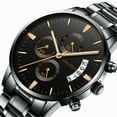 thumbnail image 4 of Aunavey Stainless Steel Date Watches Mens Army Military Sport Analog Quartz Wrist Watch, 4 of 7
