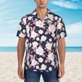 thumbnail image 4 of Goofa Leaves Flower Hawaiian Shirt for Men, Unisex Summer Beach Casual Short Sleeve Button Down Shirts,Aloha Tropical Floral print shirt-Large, 4 of 9